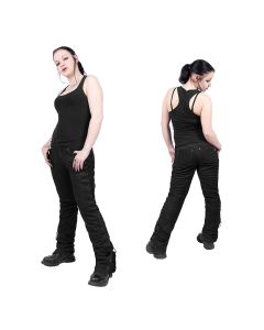 Lederhose Schn&uuml;rjeans nubuck schwarz