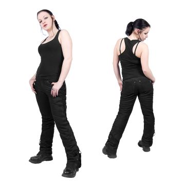 Lederhose Schnürjeans nubuck schwarz